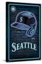 MLB Seattle Mariners - Neon Helmet 23-Trends International-Stretched Canvas