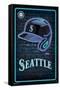 MLB Seattle Mariners - Neon Helmet 23-Trends International-Framed Stretched Canvas