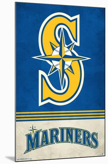 MLB Seattle Mariners - Retro Logo 18-Trends International-Mounted Poster