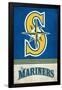 MLB Seattle Mariners - Retro Logo 18-Trends International-Framed Poster