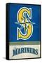 MLB Seattle Mariners - Retro Logo 18-Trends International-Framed Stretched Canvas
