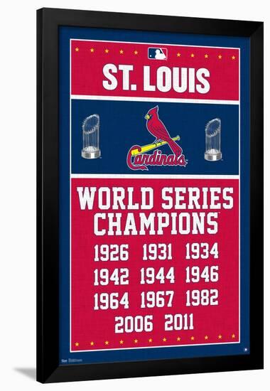 MLB St. Louis Cardinals - Champions-Trends International-Framed Poster