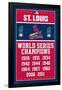 MLB St. Louis Cardinals - Champions-Trends International-Framed Poster