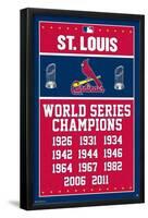 MLB St. Louis Cardinals - Champions-Trends International-Framed Poster