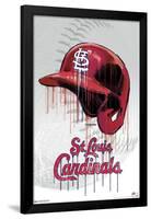 MLB St. Louis Cardinals - Drip Helmet 20-Trends International-Framed Poster