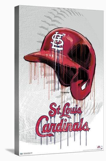 MLB St. Louis Cardinals - Drip Helmet 20-Trends International-Stretched Canvas