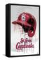 MLB St. Louis Cardinals - Drip Helmet 20-Trends International-Framed Stretched Canvas