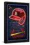 MLB St. Louis Cardinals - Neon Helmet 23-Trends International-Framed Poster