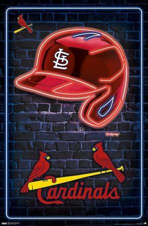 MLB St. Louis Cardinals - Neon Helmet 23' Prints - Trends International
