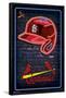 MLB St. Louis Cardinals - Neon Helmet 23-Trends International-Framed Poster