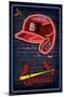 MLB St. Louis Cardinals - Neon Helmet 23-Trends International-Mounted Poster