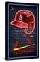 MLB St. Louis Cardinals - Neon Helmet 23-Trends International-Stretched Canvas