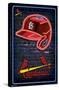 MLB St. Louis Cardinals - Neon Helmet 23-Trends International-Stretched Canvas