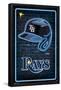 MLB Tampa Bay Rays - Neon Helmet 23-Trends International-Framed Poster