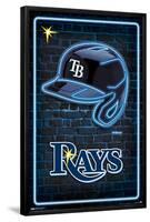 MLB Tampa Bay Rays - Neon Helmet 23-Trends International-Framed Poster