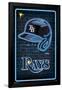 MLB Tampa Bay Rays - Neon Helmet 23-Trends International-Framed Poster