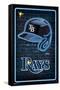 MLB Tampa Bay Rays - Neon Helmet 23-Trends International-Framed Stretched Canvas
