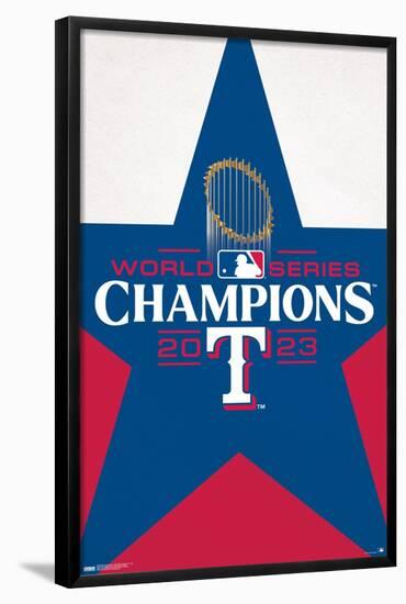 MLB Texas Rangers - 2023 World Series Team Logo-Trends International-Framed Poster