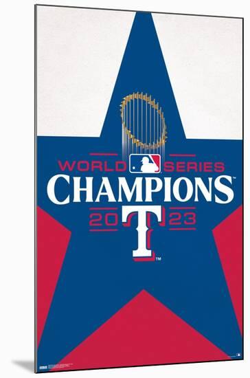 MLB Texas Rangers - 2023 World Series Team Logo-Trends International-Mounted Poster