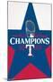 MLB Texas Rangers - 2023 World Series Team Logo-Trends International-Mounted Poster