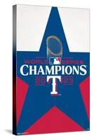 MLB Texas Rangers - 2023 World Series Team Logo-Trends International-Stretched Canvas