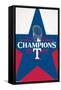 MLB Texas Rangers - 2023 World Series Team Logo-Trends International-Framed Stretched Canvas