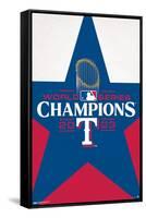 MLB Texas Rangers - 2023 World Series Team Logo-Trends International-Framed Stretched Canvas