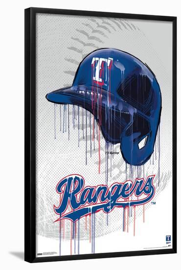 MLB Texas Rangers - Drip Helmet 22-Trends International-Framed Poster