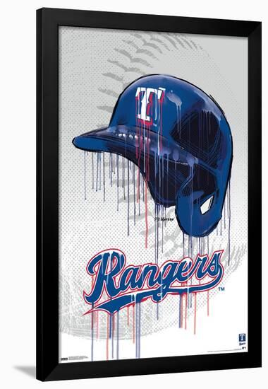 MLB Texas Rangers - Drip Helmet 22-Trends International-Framed Poster