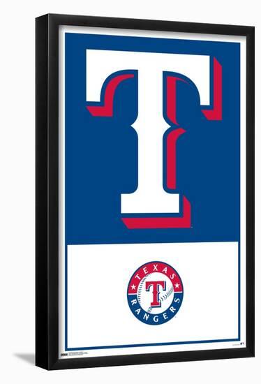 MLB Texas Rangers - Logo 22-Trends International-Framed Poster