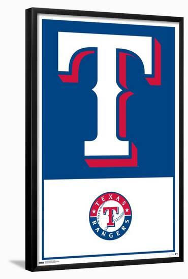 MLB Texas Rangers - Logo 22-Trends International-Framed Poster