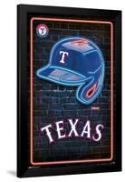 MLB Texas Rangers - Neon Helmet 23-Trends International-Framed Poster