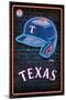 MLB Texas Rangers - Neon Helmet 23-Trends International-Mounted Poster