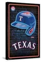 MLB Texas Rangers - Neon Helmet 23-Trends International-Stretched Canvas