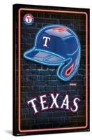 MLB Texas Rangers - Neon Helmet 23-Trends International-Stretched Canvas