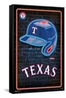 MLB Texas Rangers - Neon Helmet 23-Trends International-Framed Stretched Canvas