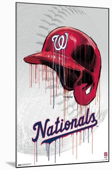 MLB Washington Nationals - Drip Helmet 22-Trends International-Mounted Poster