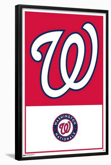 MLB Washington Nationals - Logo 22-Trends International-Framed Poster