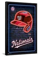 MLB Washington Nationals - Neon Helmet 23-Trends International-Framed Poster