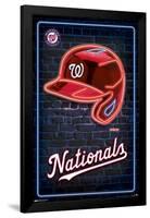 MLB Washington Nationals - Neon Helmet 23-Trends International-Framed Poster