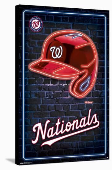 MLB Washington Nationals - Neon Helmet 23-Trends International-Stretched Canvas