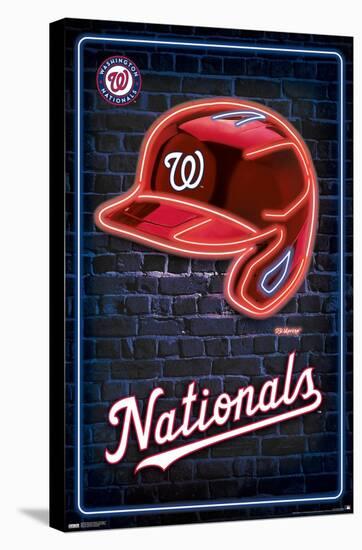 MLB Washington Nationals - Neon Helmet 23-Trends International-Stretched Canvas