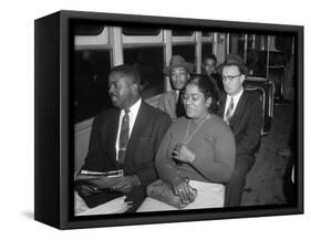 MLK Abernathy Ride Bus 1956-Harold Valentine-Framed Stretched Canvas