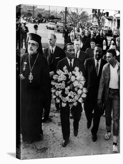 MLK Leads March for Slain Unitarian Minister 1965-null-Stretched Canvas