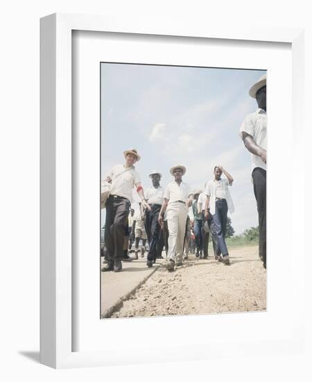 MLK Marches from Memphis to Jackson 1965-null-Framed Photographic Print