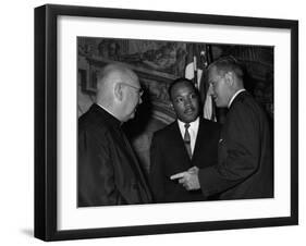 MLK Spellman Rockefeller 1962-Associated Press-Framed Premium Photographic Print