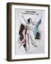 Mlle Agar Singing the Marseillaise, from the Front Cover of LEclipse, 28th August, 1870-André Gill-Framed Giclee Print