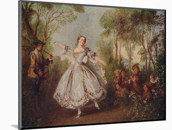 'Mlle. Camargo Dancing', 1730, (c1915)-Nicolas Lancret-Mounted Giclee Print