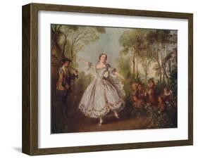 'Mlle. Camargo Dancing', 1730, (c1915)-Nicolas Lancret-Framed Giclee Print