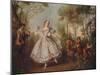 'Mlle. Camargo Dancing', 1730, (c1915)-Nicolas Lancret-Mounted Giclee Print